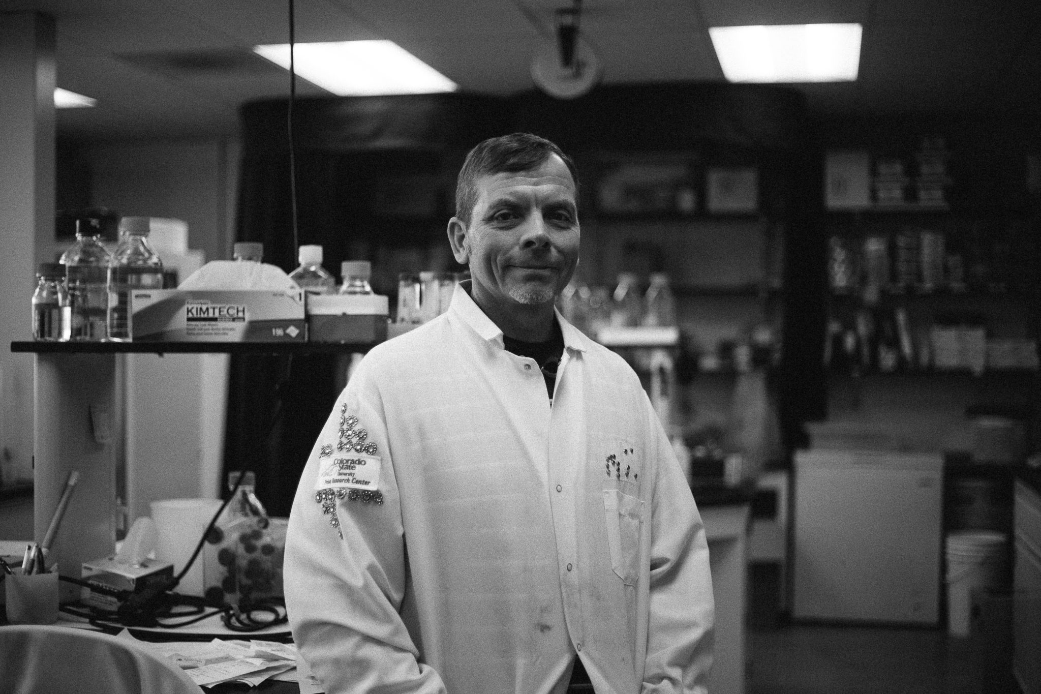 Mark Zabel in a lab